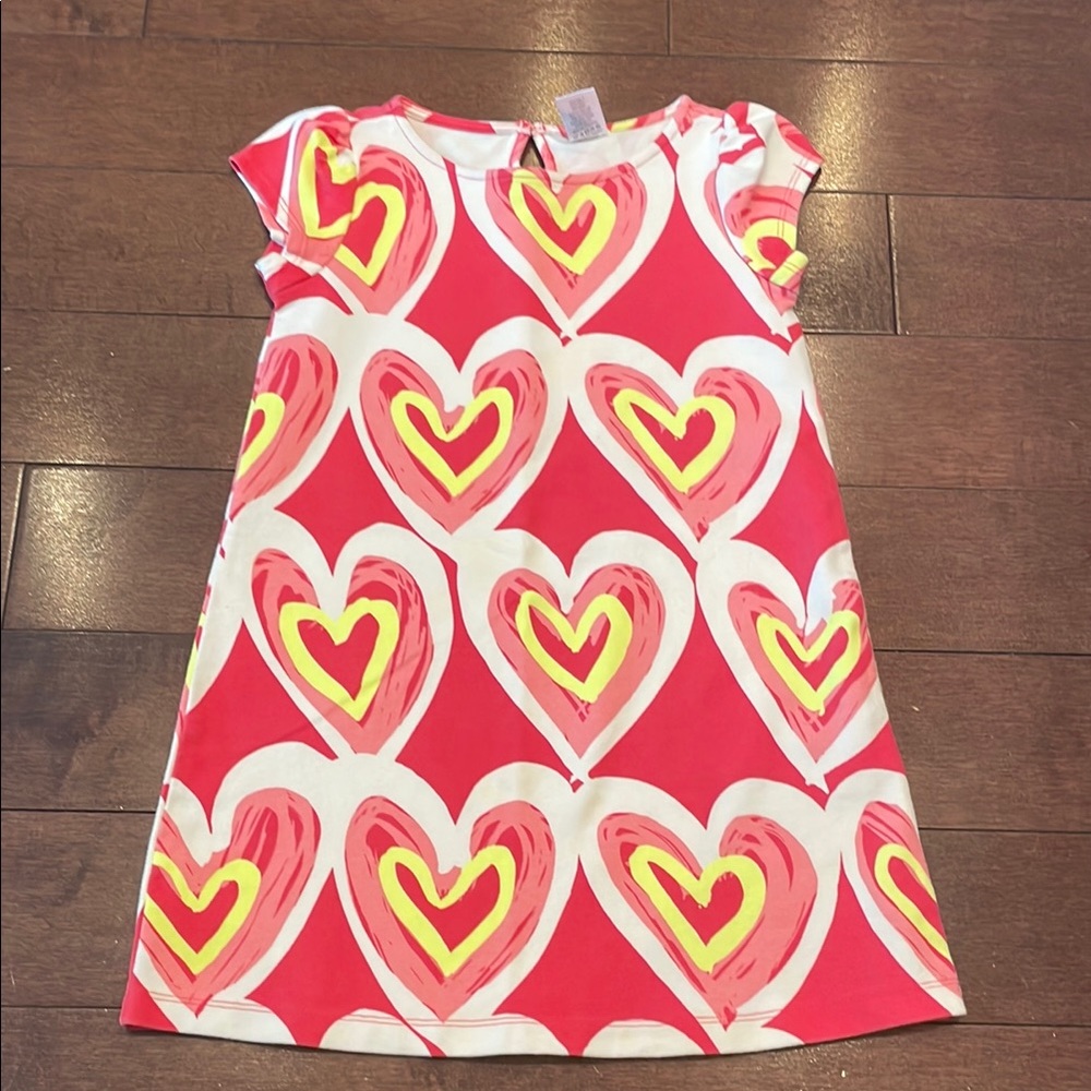 Gymboree Red and Pink A-line Flutter Sleeve Dress